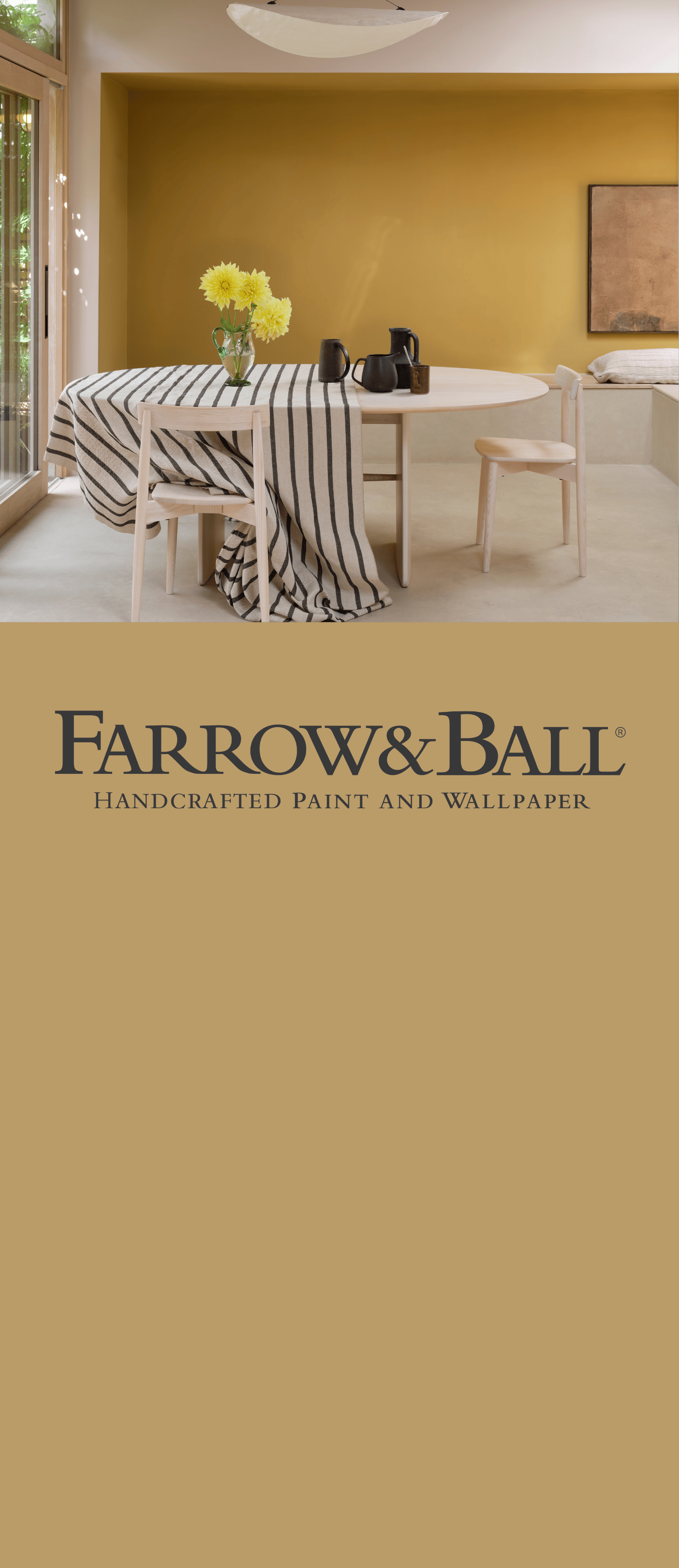 Sponsored - Farrow and Ball - Banner X - Yellow paint - Unrivalled colours, handcrafted in Dorset. Shop now