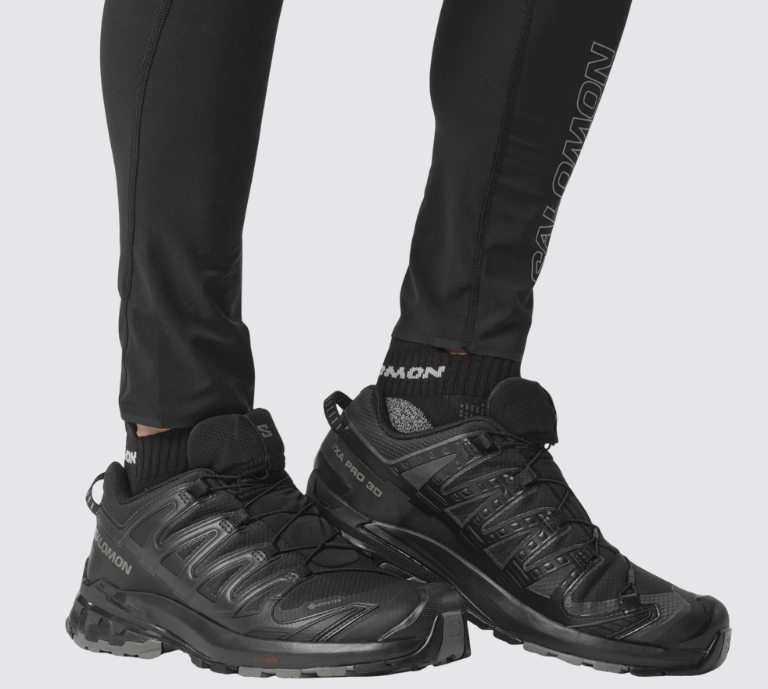 This a banner for Salomon Black Men's XA Meta Gore-Tex Trail Running Shoes.