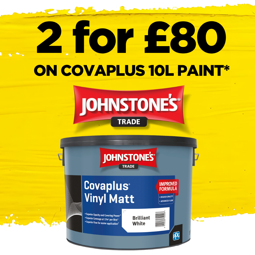 Sponsored banner. Stock up on Johnston’s Trade Covaplus Paint. 2 for £80. Exclusions and Ts&Cs apply. Shop now