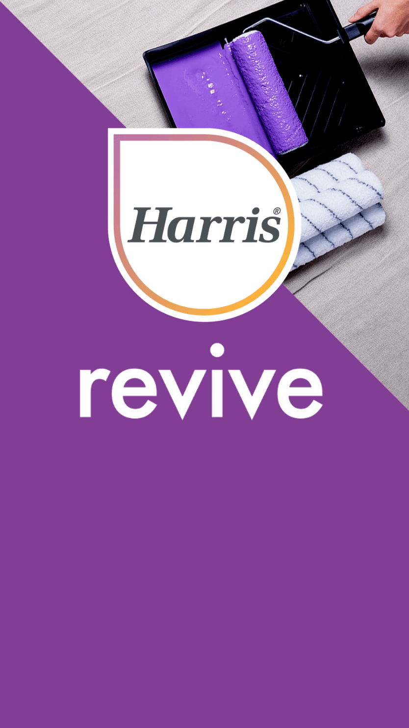 Sponsored LG Harris Revive Banner advert. The perfect partner with all paint types and surfaces. Shop now.