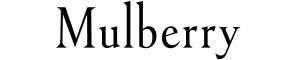 Mulberry logo representing the luxury British handbag brand