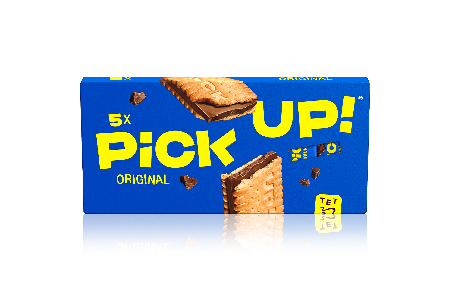 Banner advertisement for PiCK UP! Milk Chocolate Biscuits