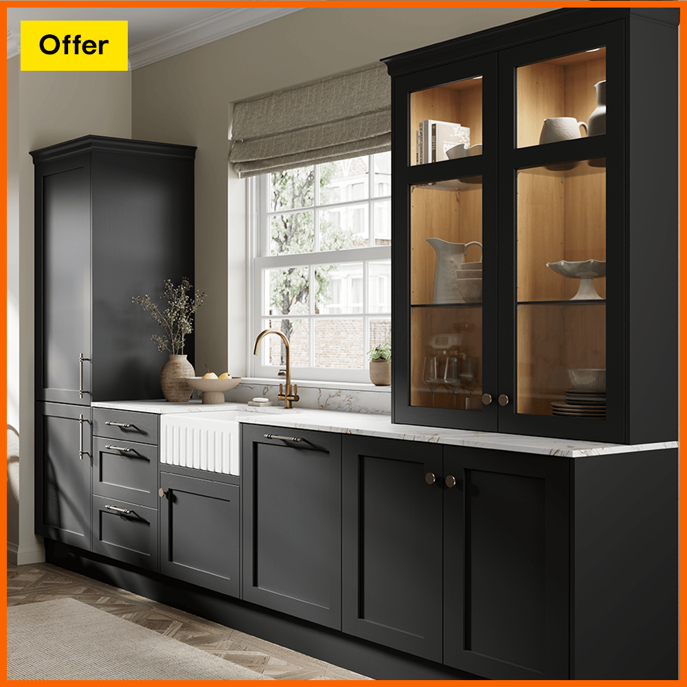 Up to 40% off kitchen cabinets and doors plus 10% off selected Signature kitchen ranges. Terms & conditions apply, see the *Terms & conditions at the end of the page. Shop now.