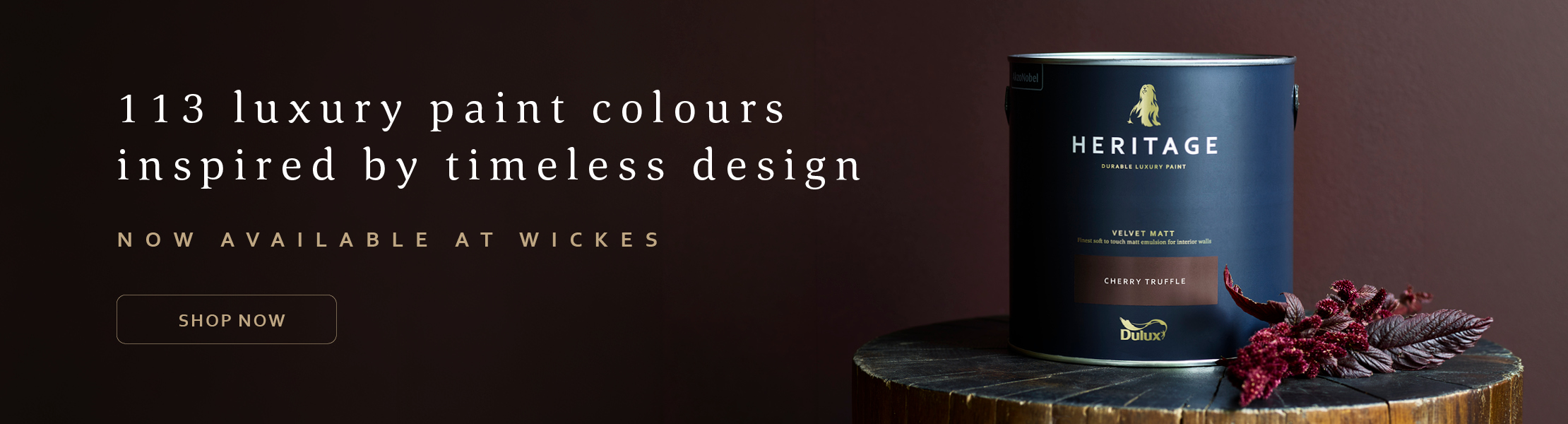 Dulux Heitage banner for paint mixing
