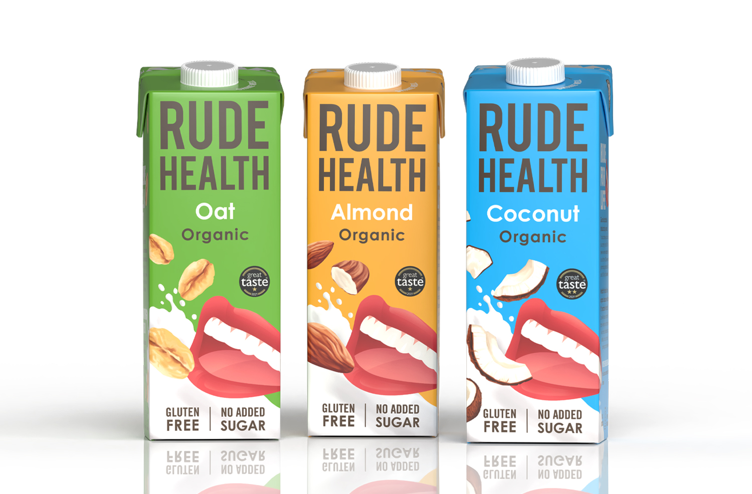 Rude Health's best-selling organic UHT range.