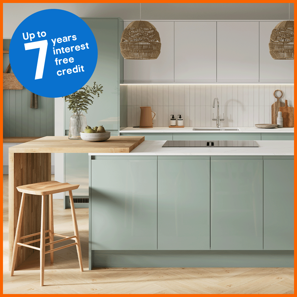Up to 60% off all kitchen doors sold & shipped by B&Q when you buy 3 or more. Up to 7 years interest free credit. Book a free design appointment.