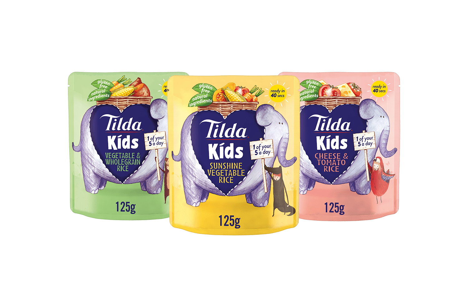 An easy way to 1 of 5 a day! A tasty range of rice and vegetables for children, ready in just 40 seconds.