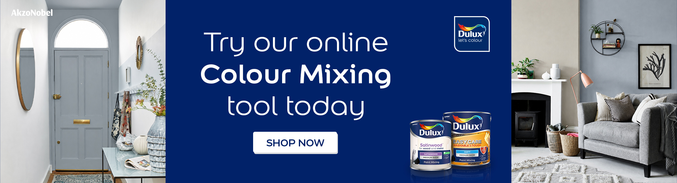 Dulux paint mixing banner advert