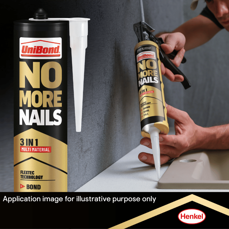 Sponsored banner: Stick this in your gun for 3 jobs in 1. Bond, seal and fill with No More Nails. Shop now.