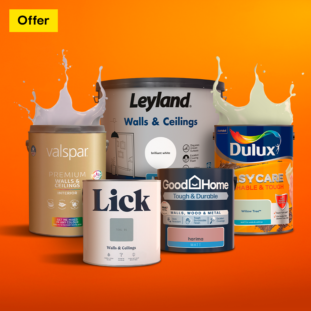3 for 2 on selected interior paint. Shop now.