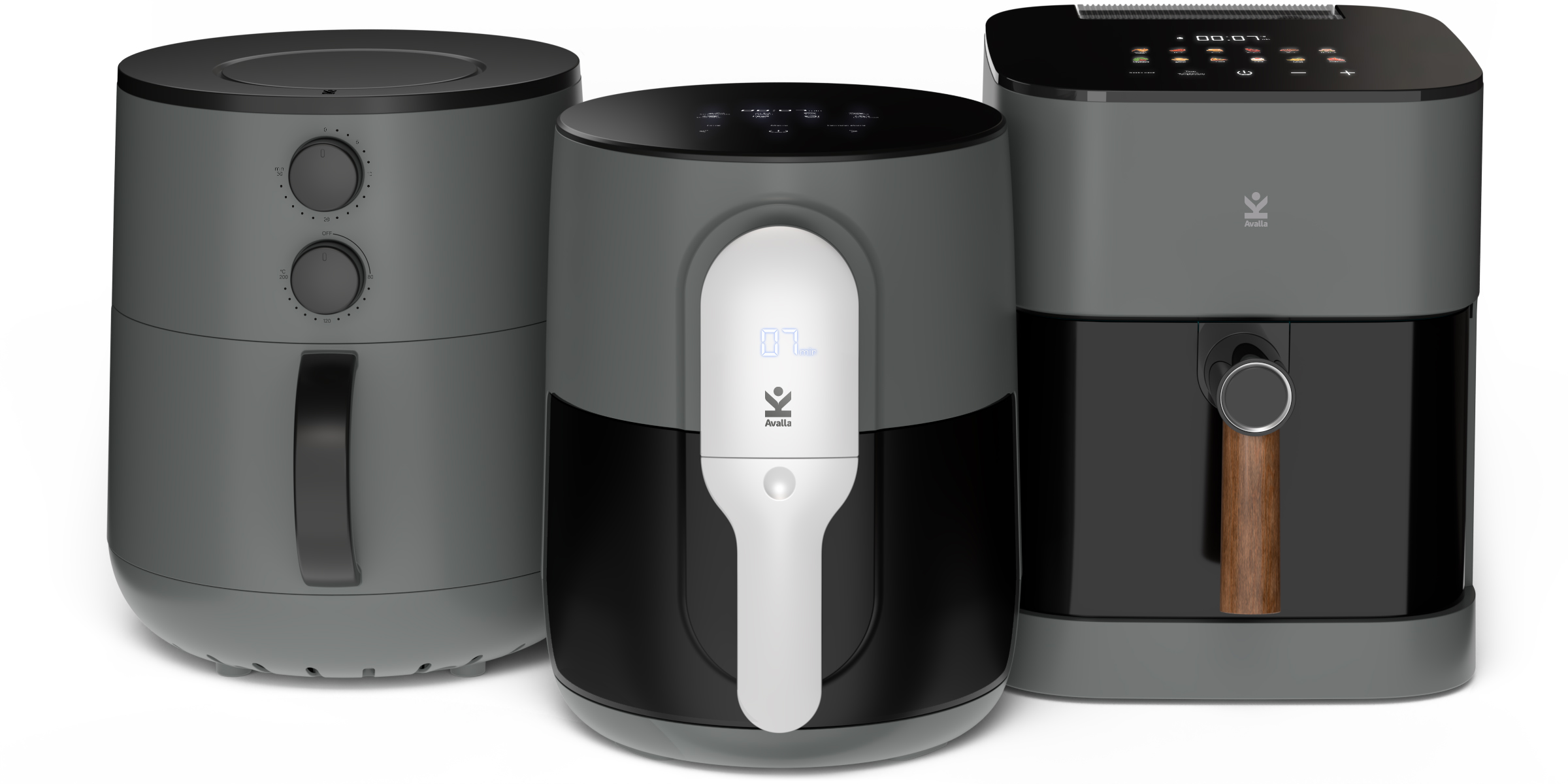 Sponsored - Banner X - Banner Advertisement for Avalla with an air fryer image and shop now button.