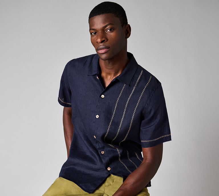 Picture of a man wearing Paul Smith suit