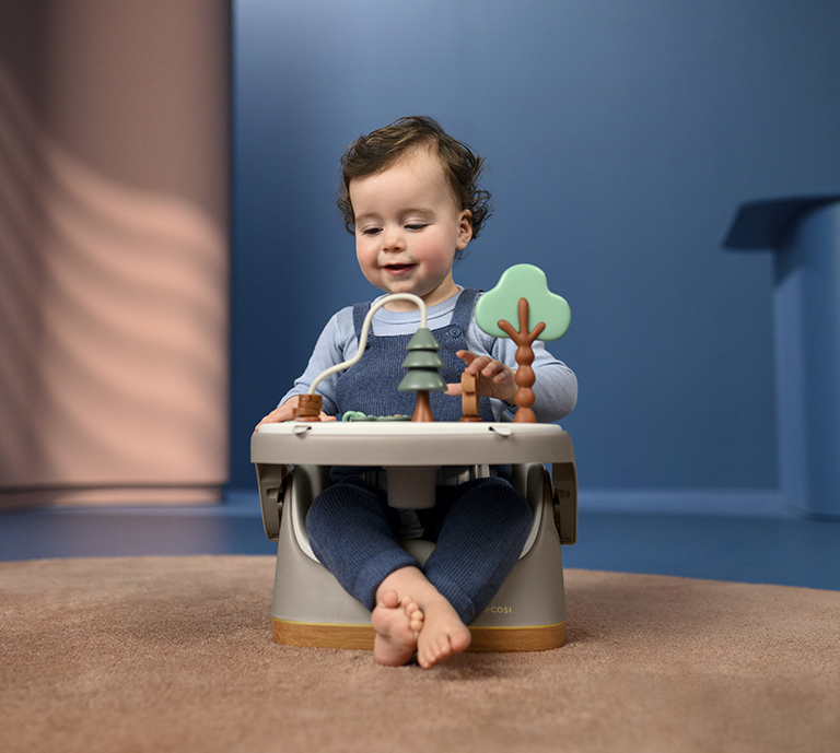 Image of baby in the Jay Plus feeding booster