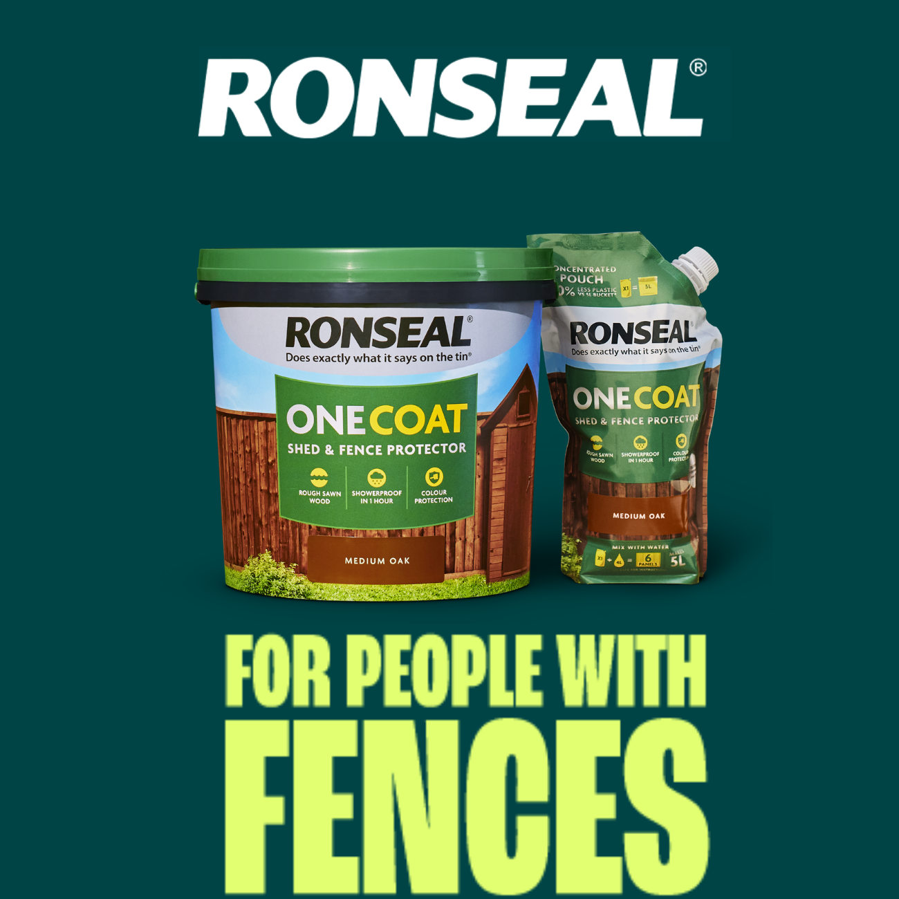 Sponsored - Banner X advertisement - Ronseal one coat shed and fence protector paint. Lasting protection in one coat. Shop now
