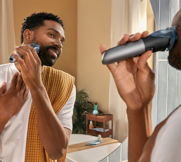 man shaving