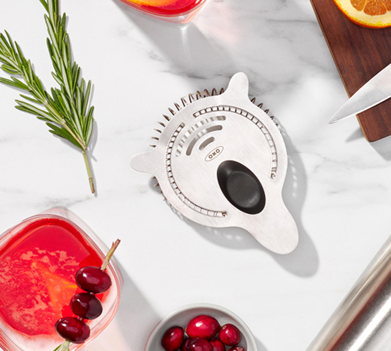 banner advertisement for OXO shaker with a product image and shop now button