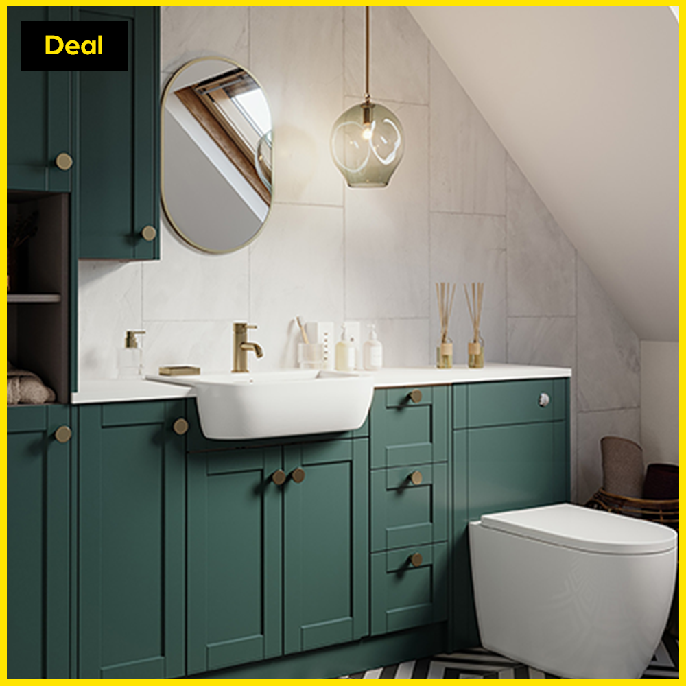 Up to 20% off bathrooms* Spend thresholds apply. Terms and conditions apply. 