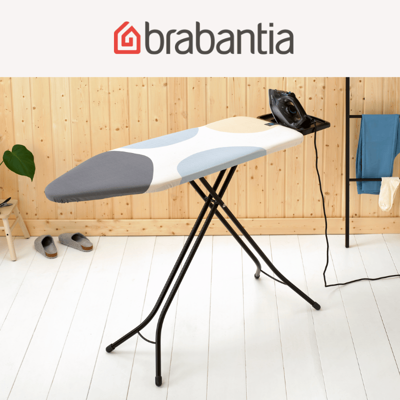 Sponsored banner for Brabantia ironing boards. Sturdy, practical and built to last. Upgrade your ironing experience! Shop now button