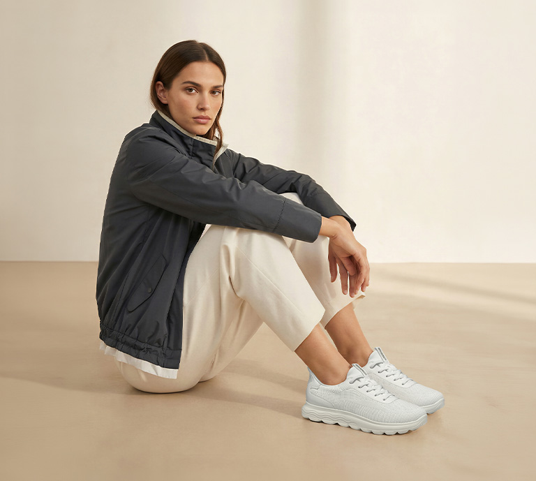 GEOX green spherica trainers