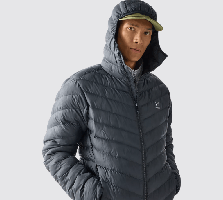 Banner for Haglöfs men's coats.