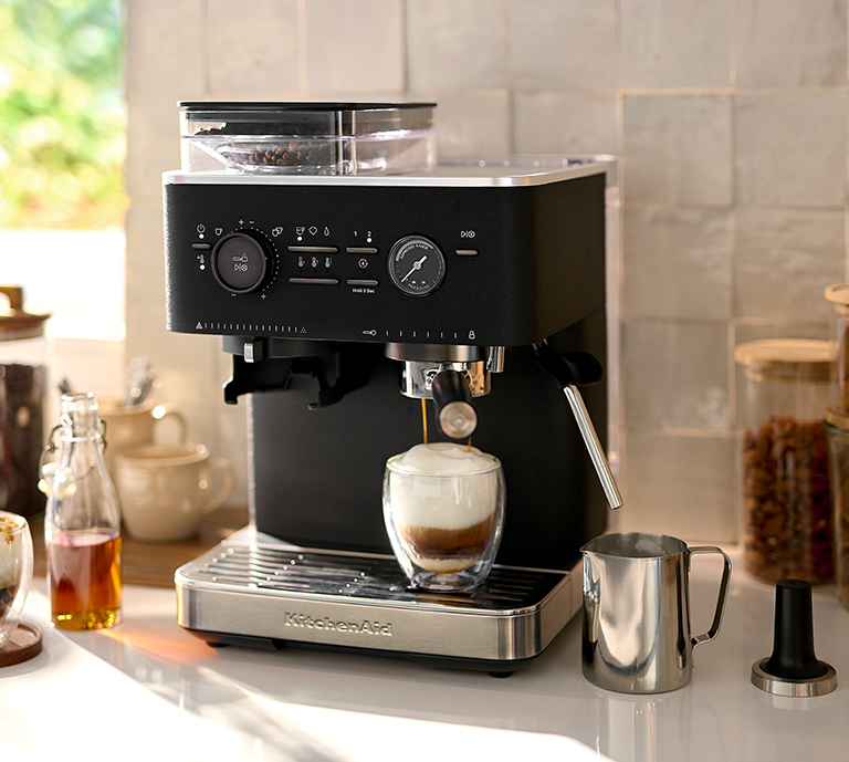 KitchenAid semi automatic espresso machine Cast Iron Black