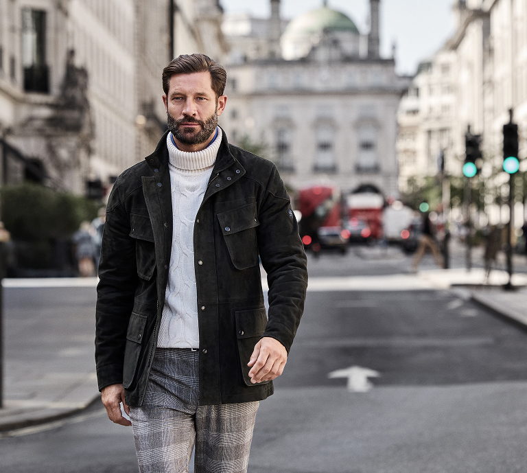 Banner featuring Hackett's winterwear