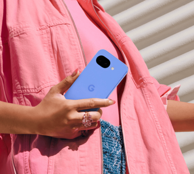 Image of man using the Google Pixel 9