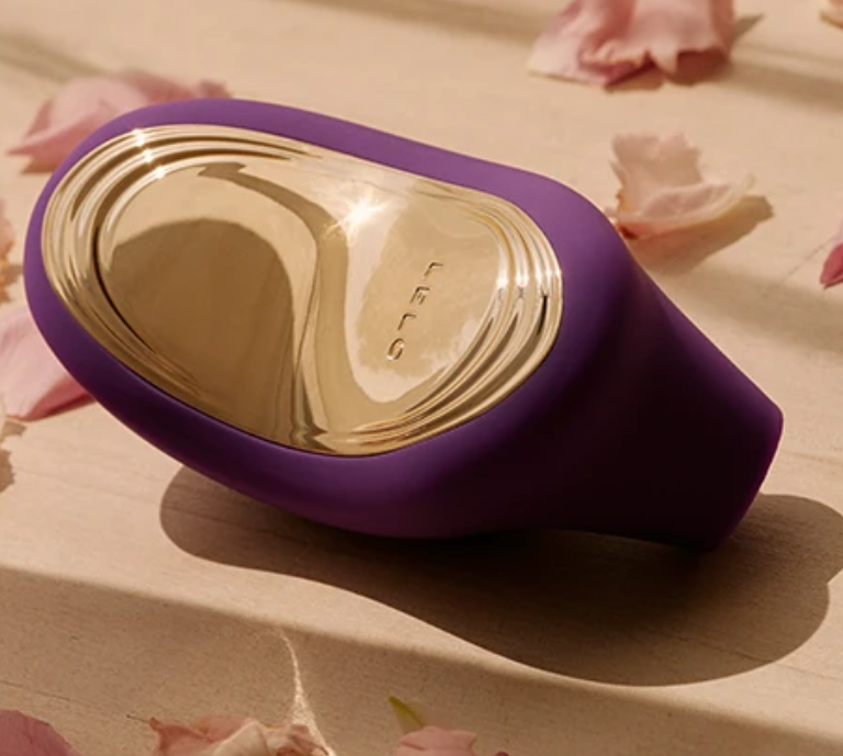 Petals and product on a wooden surface