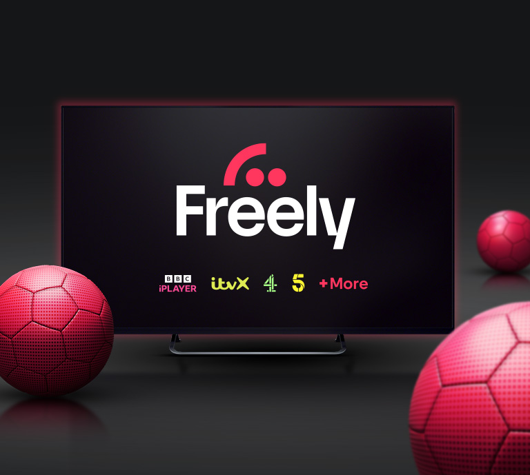 Banner Advertisement for Freely Televisions saying make sure your new TV has Freely included