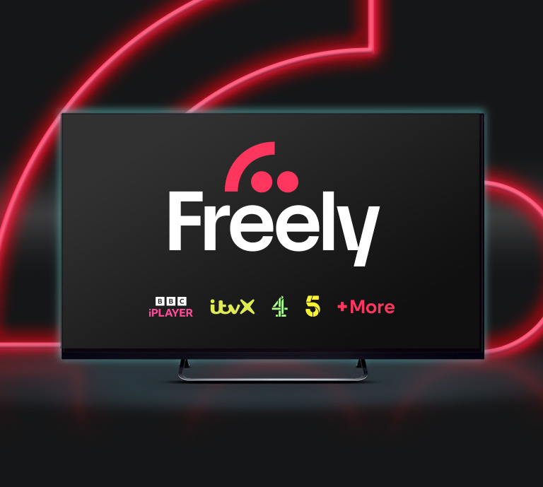 Banner Advertisement for Freely Televisions saying make sure your new TV has Freely included