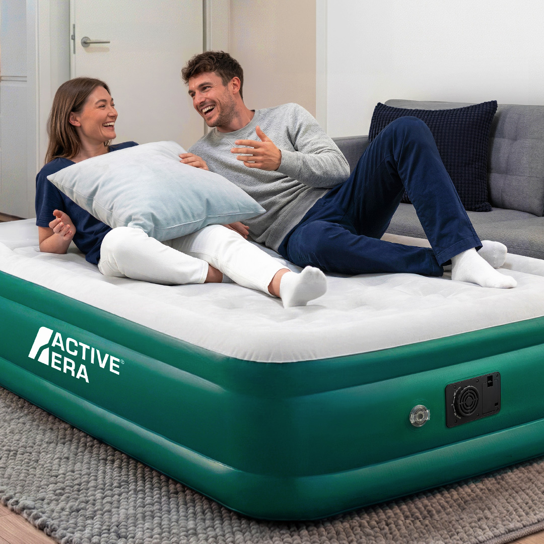 Sponsored banner for Active Era Air Beds. Shop now button
