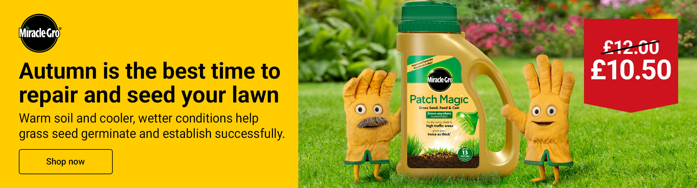  Miracle-Gro Multipurpose Lawn Seed now £11, reduced from £14