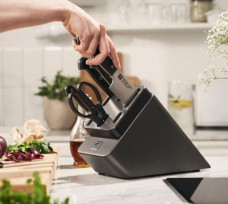 ZWILLING Gourmet knife block on a kitchen counter top
