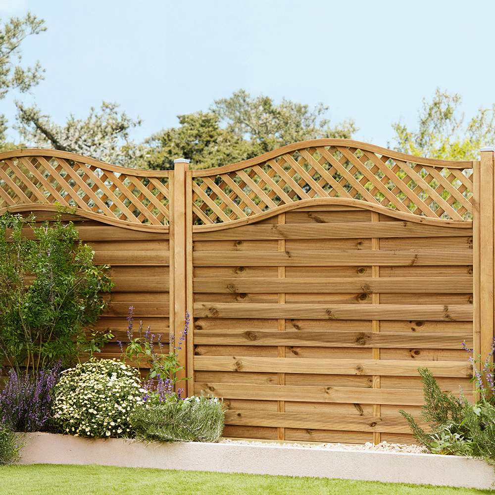 Klikstrom Lemhi Contemporary Closeboard Autoclave & pressure treated Green Wooden Fence panel (W)1.8m (H)1.8m