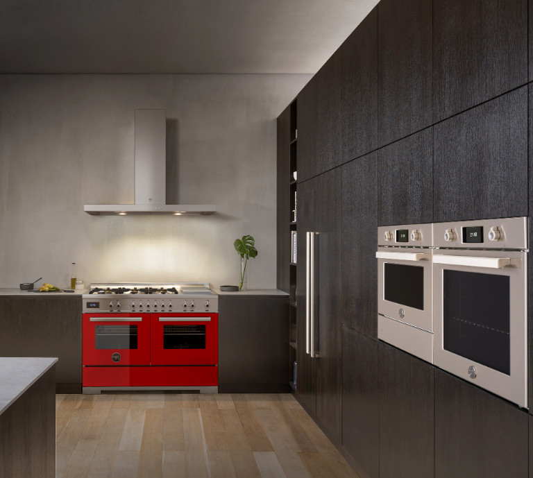 image of a kitchen with bertazzoni range cookers