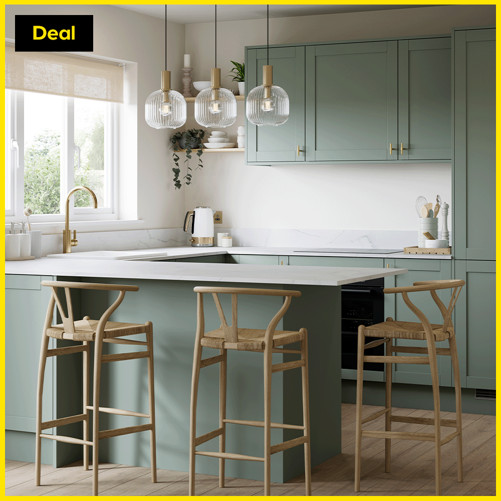 Up to 40% off kitchen cabinets and doors. Plus an extra 10% off Ashmead and Elcot kitchen door ranges. Spend thresholds apply. Terms and conditions apply. Find out more.