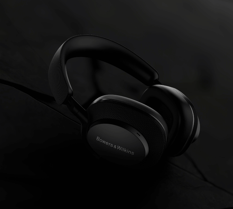 The Bowers & Wilkins Px7 S2e Wireless award winning headphones in black