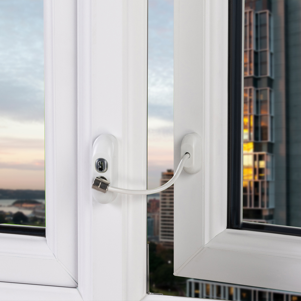 Sponsored banner for Xfort Window Restrictors. Shop now button